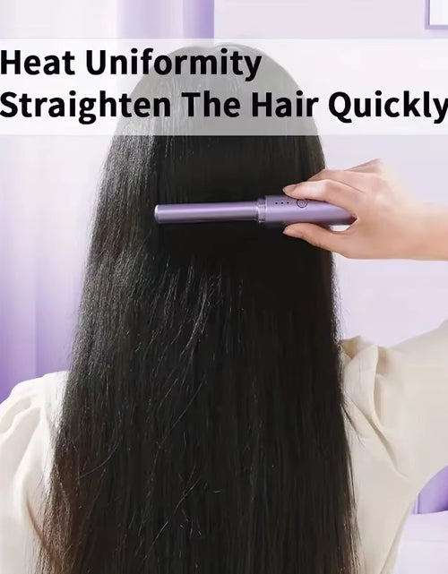 Load image into Gallery viewer, Glamwave Pro – Portable Wireless Heated Hair Straightener &amp; Curler Brush
